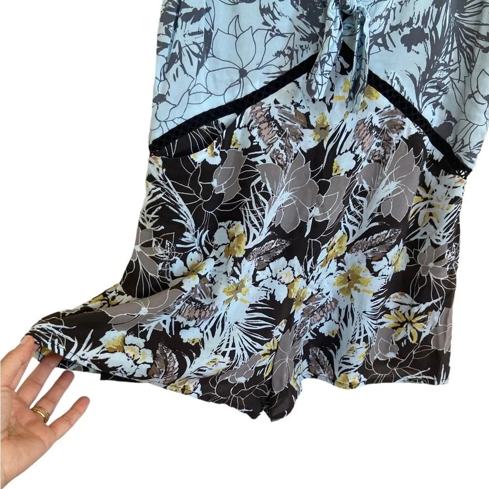 Free People Rayon Voile Santiago Printed Romper